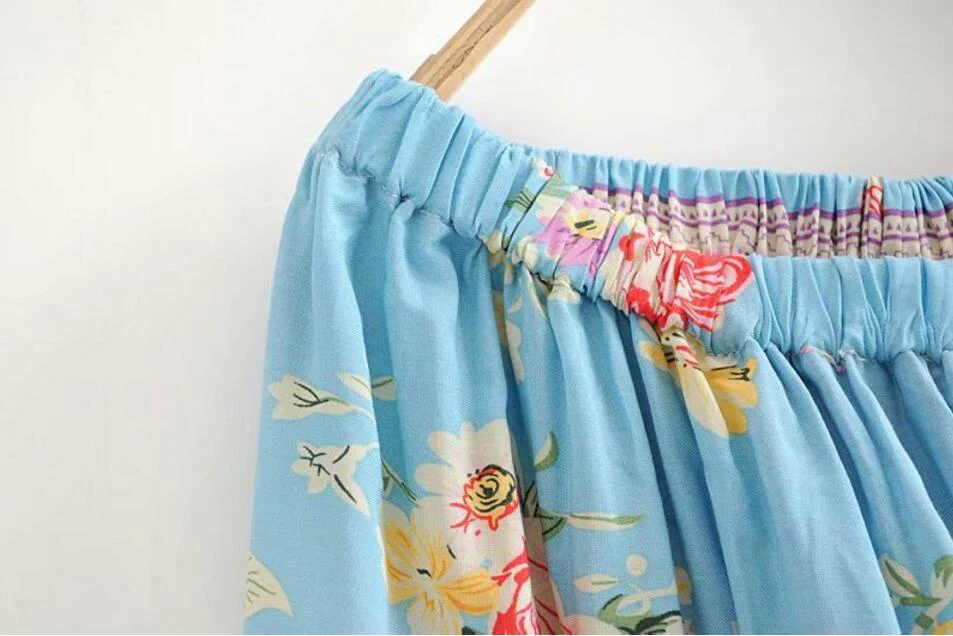 Romantic Red Boho Floral Print Maxi Dress